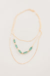 Layered Stone Necklace Green