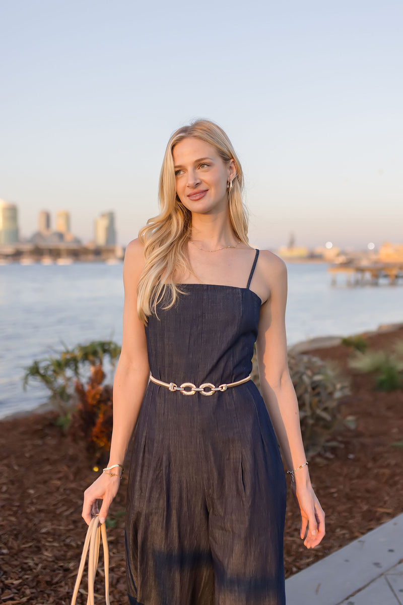 Double Chain Link Belt Gold