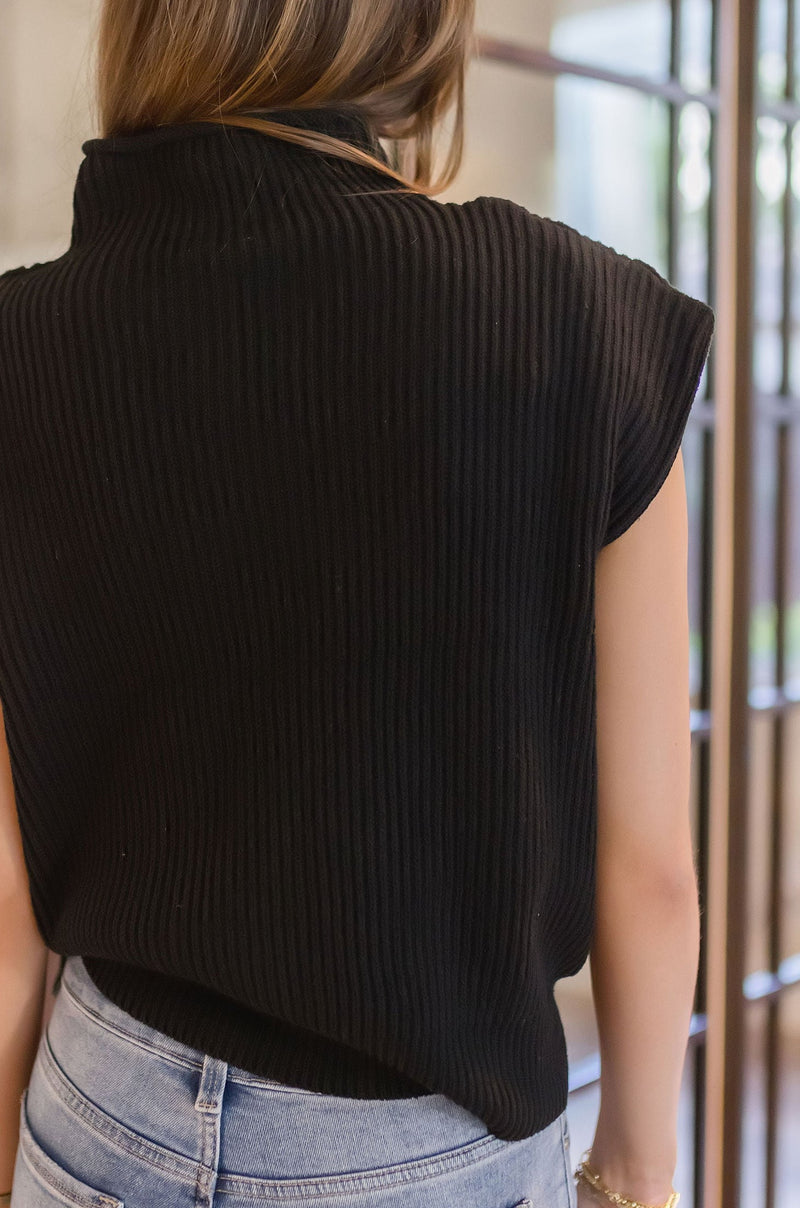 Short Sleeve Sweater Black