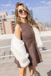 Long Sleeve Faux Fur Jacket Ivory