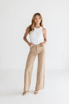  High Rise Wide Leg Jeans Cocoa