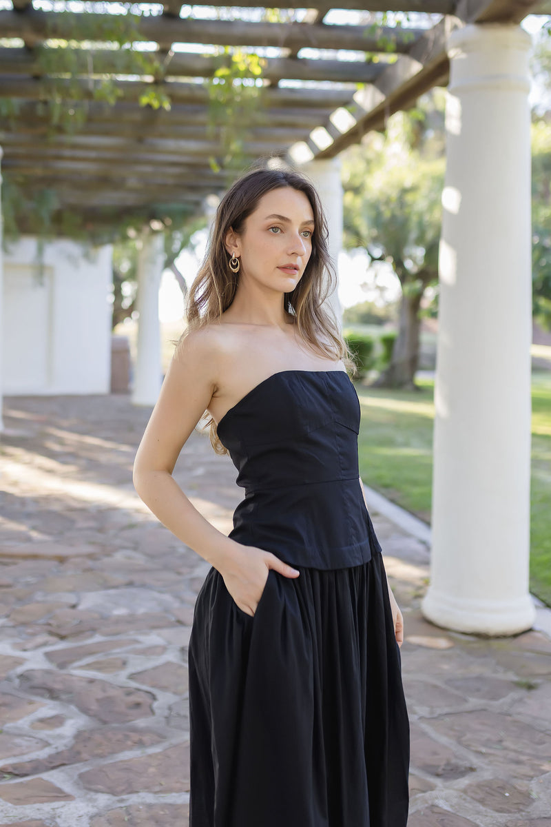 Double Hoop Drop Earrings Gold