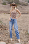 High Rise Wide Leg Jeans Medium Wash