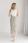  Floral Print Maxi Skirt Sage