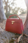  Shoulder Bag Faux Leather Purse Red