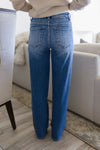 High Rise Wide Leg Jeans Dark Wash