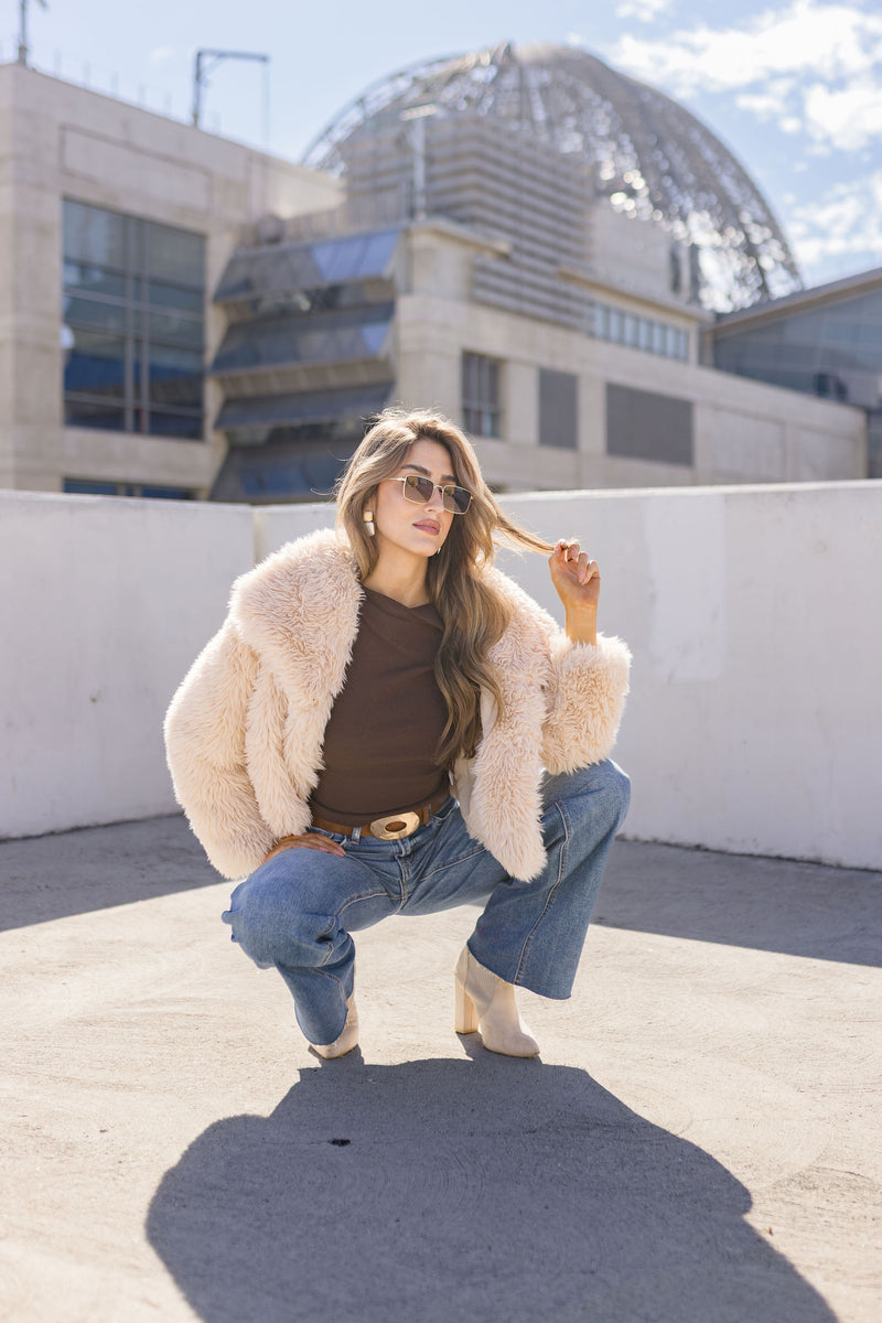 Hammered Oval Buckle Belt Brown