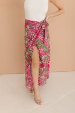 Sleeveless Shoulder Tie Crop Top And Maxi Skirt Set Pink