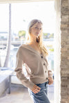  Long Sleeve Button Down Cardigan Mocha