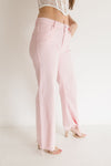 High Rise Wide Leg Jeans Pink