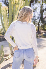 Long Sleeve Knit Sweater Top White