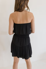 Sleeveless Tiered Mini Dress Black