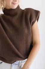 Short Sleeve Sweater Brown