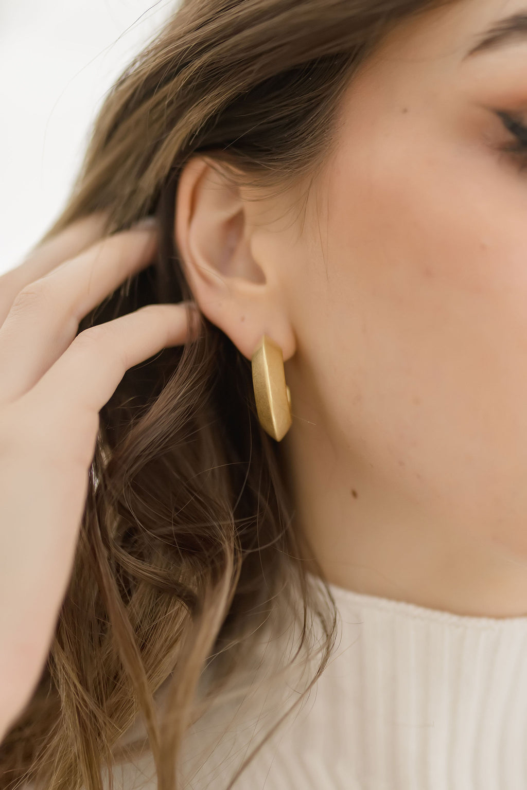 Chunky Hoop Earrings Gold