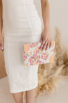  Beaded Floral Crossbody Clutch White