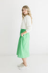  Sleeveless Linen Midi Dress Green
