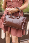 Shoulder Bag Faux Leather Purse Brown
