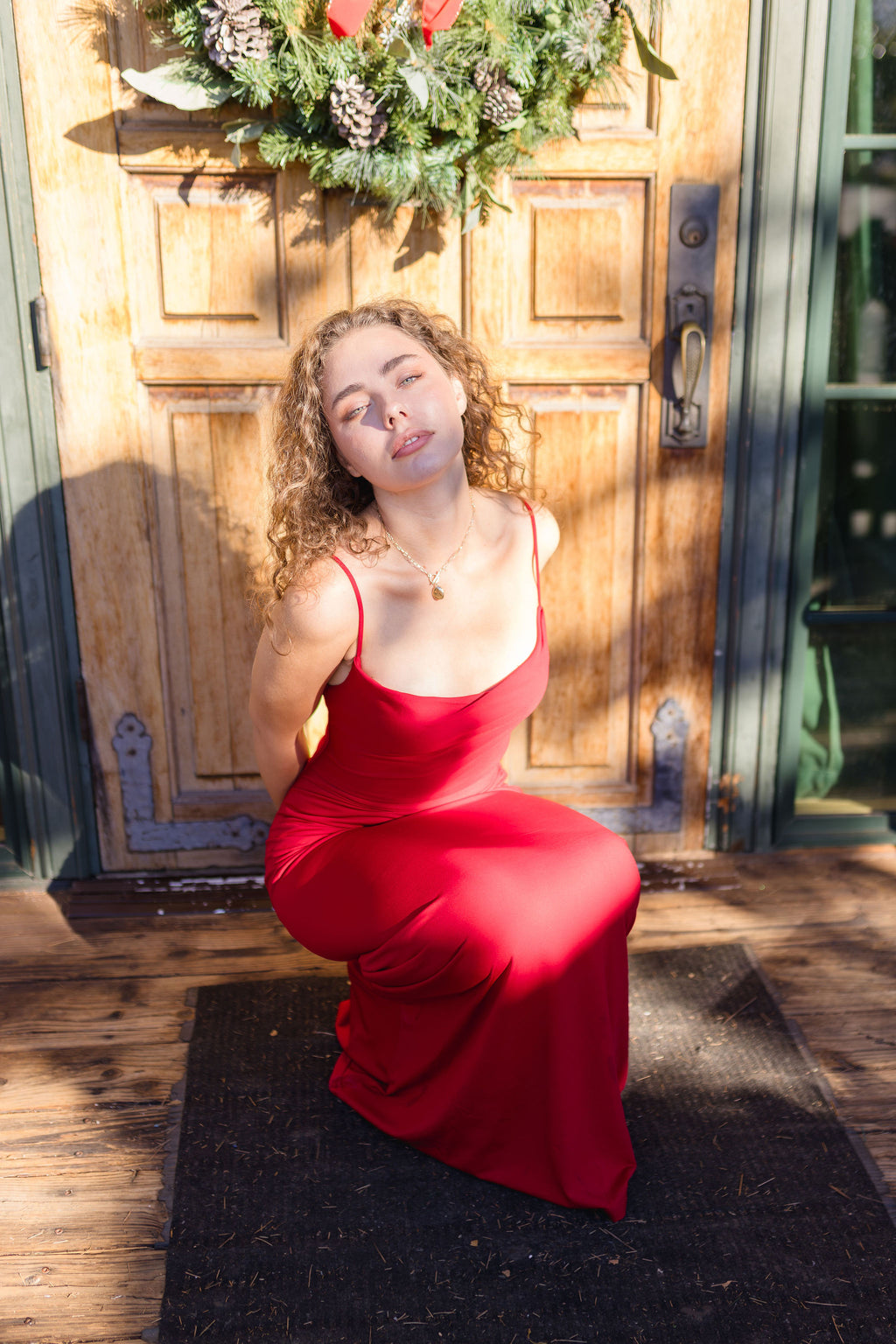 Sleeveless Maxi Dress Red