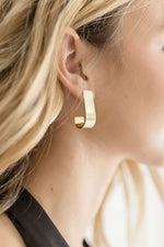 J Hoop Earrings Gold