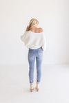 Mid Rise Relaxed Skinny Jean Medium Wash