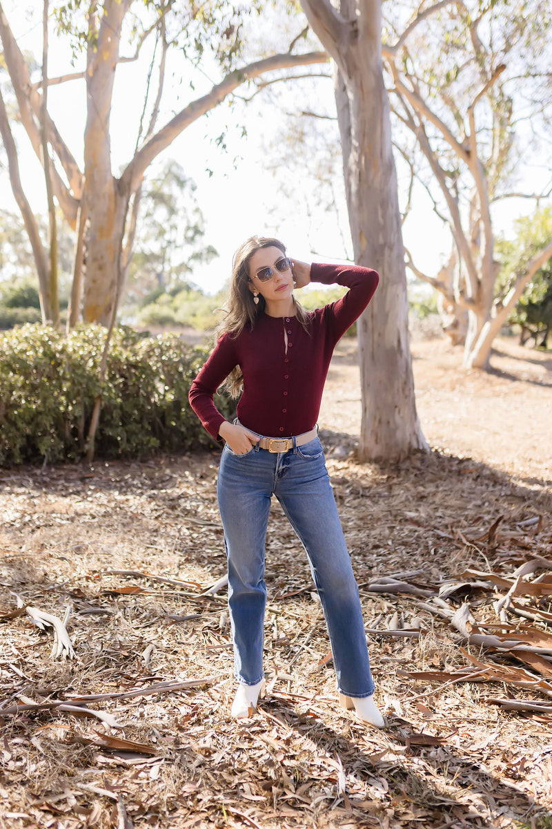 Rectangle Metal Buckle Vegan Leather Belt Taupe