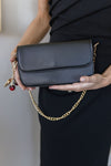 Shoulder Bag Faux Leather Purse Black