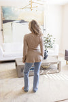 Long Sleeve Button Down Cardigan Brown