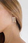 Staggered Drop Earrings Gold