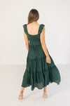 Sleeveless Ruffle Maxi Dress Green
