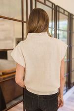  Short Sleeve Sweater Cream