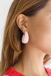  Chunky Semi Hoop Earrings Blush