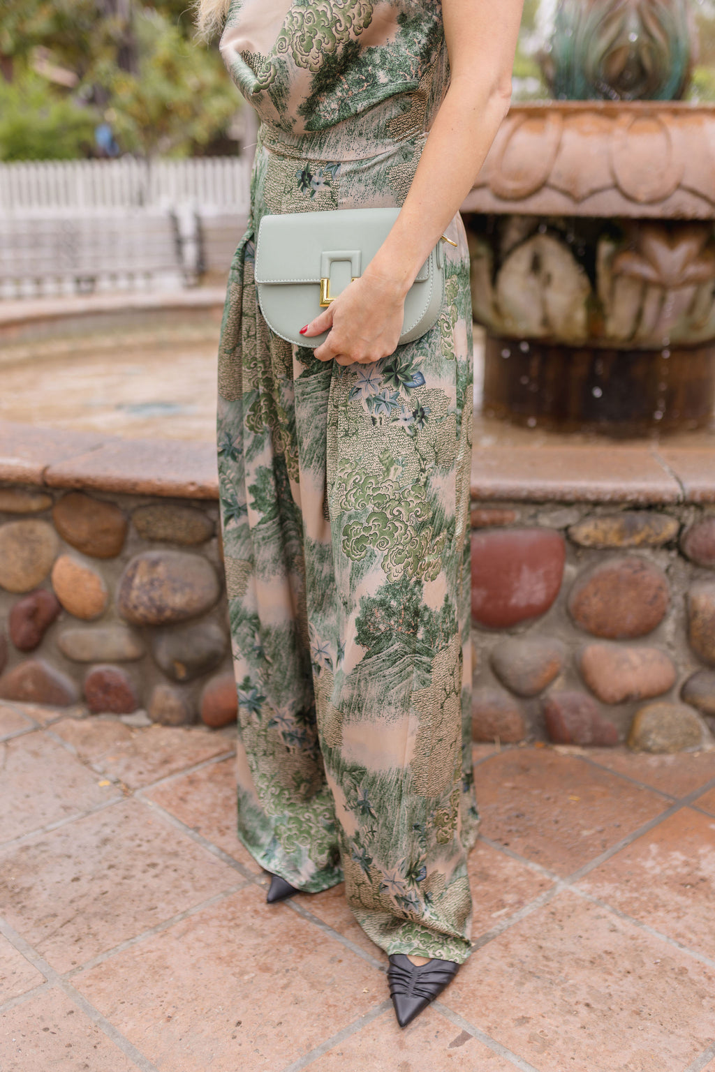  Faux Leather Crossbody Purse Green