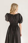  Short Sleeve Maxi Dress Black
