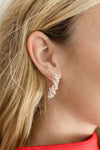  Pearl Twist Hoop Earrings Gold