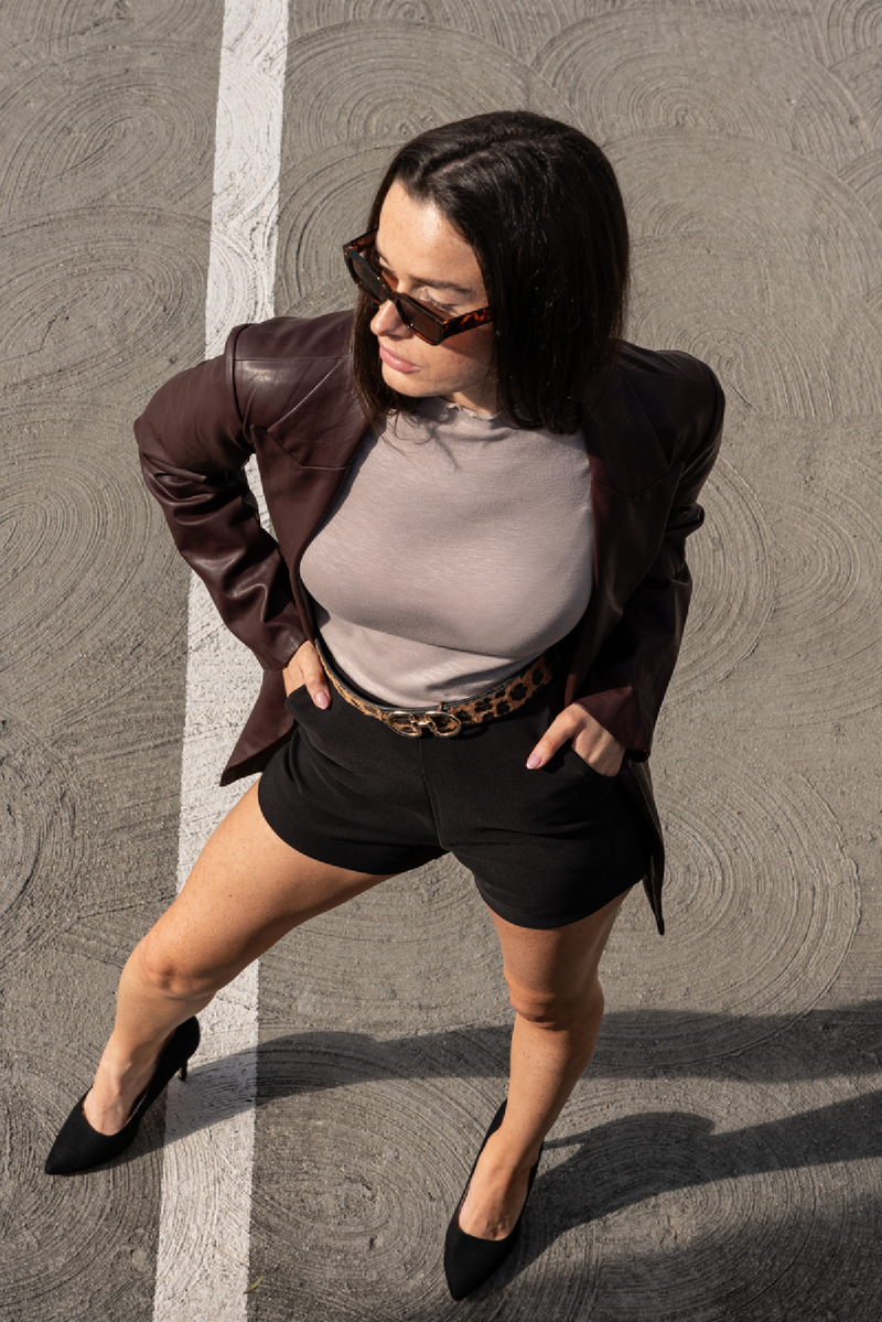 Angie High Waist Shorts Black