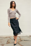 High Waist Midi Skirt Black