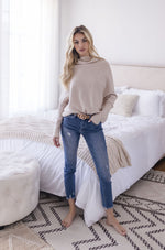 Long Sleeve Slouched Funnel Neck Sweater Shell