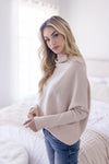 Long Sleeve Slouched Funnel Neck Sweater Shell