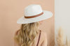  Flat Brim Panama Hat White