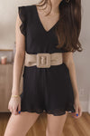 Faux Leather Waist Belt Taupe