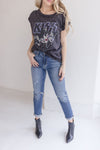 Kiss Mineral Washed Vintage Graphic Tee Charcoal