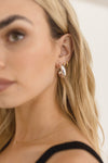 Kiya Chunky Hoop Earrings Silver