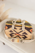  Aztec Print Duffle Bag Tan