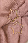 Rhinestone Star Earrings Gold