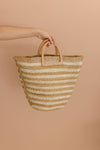 Textured Woven Tote Tan