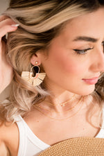 Emmy Straw Fringe Earrings Ivory