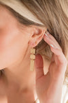  Geometric Drop Earrings Gold